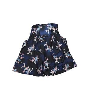 Lane Bryant Blue Blouse Size 16 Plus Rayon Preowned Sleeveless Top Floral